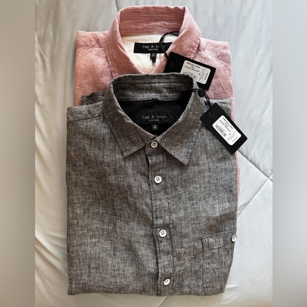 Rag & Bone Men's Gus Linen SS Shirts